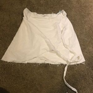 LF Soho White Tie Around Skirt